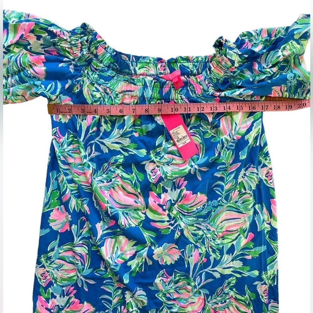 LILLY PULITZER Small Merle Midi dress Blue Flare Fancy Fins - Picture 10 of 15